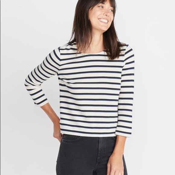 Marine Layer Polly Crop Stripe Side Zip Top - Picture 8 of 8